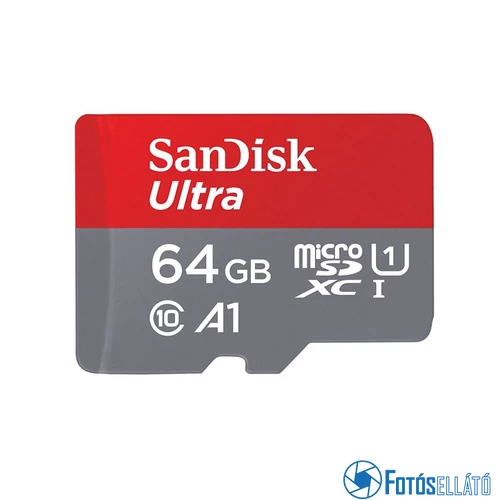 SanDisk 64GB microSDXC™ Mobile Ultra™ memóriakártya, + adapter, (140/10MB/s) class 10, A1