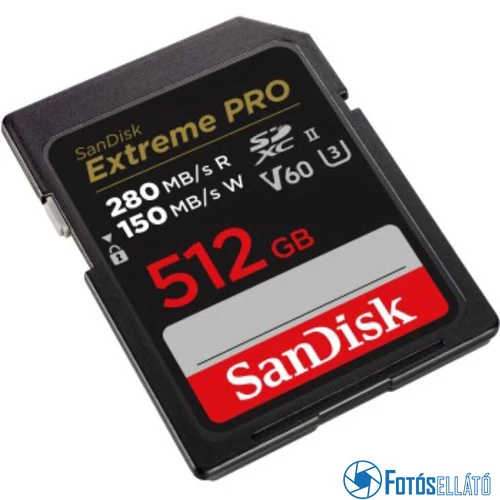 SanDisk 512GB SDXC EXTREME PRO KÁRTYA, (280/100MB/s), UHS-II, V60, C10