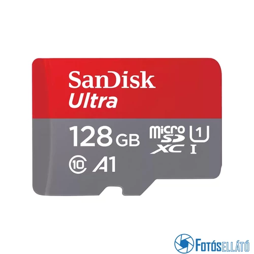 SanDisk 128GB microSDXC™ Mobile Ultra™ memóriakártya, + adapter, (140MB/s) class 10, A1
