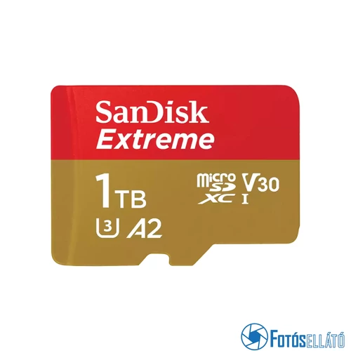 SanDisk 1TB microSDXC™ Mobile Extreme™ memóriakártya + adapter, (190/130 MB/s), UHS-I, A2, C10 + Rescue Pro Deluxe