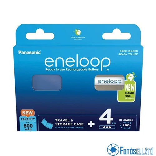 ENELOOP BK-4MCDEC4BE AAA 800MAH NI-MH AKKUMULÁTOR  + AKKUBOX