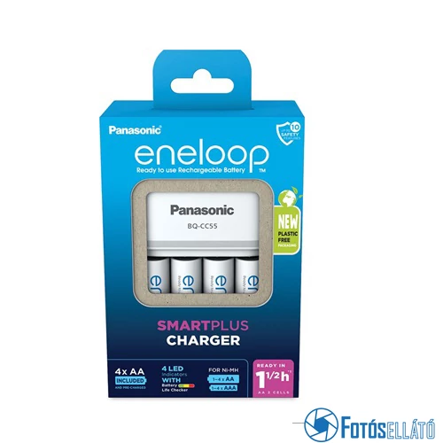 ENELOOP K-KJ55MCD40E AKKUMULÁTOR GYORSTÖLTŐ 4 DB 2000MAH AA AKKUMULÁTORRAL