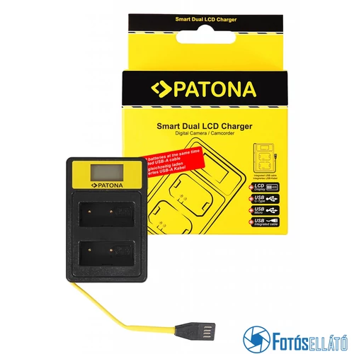 Patona SMART DUPLA LCD USB AKKUMULÁTOR TÖLTŐ FUJI NP-W126 HS30 EXR HS30EXR HS-30EXR HS33 EXR HS33EXR HS-33EXR XPRO 1 X-PRO 1