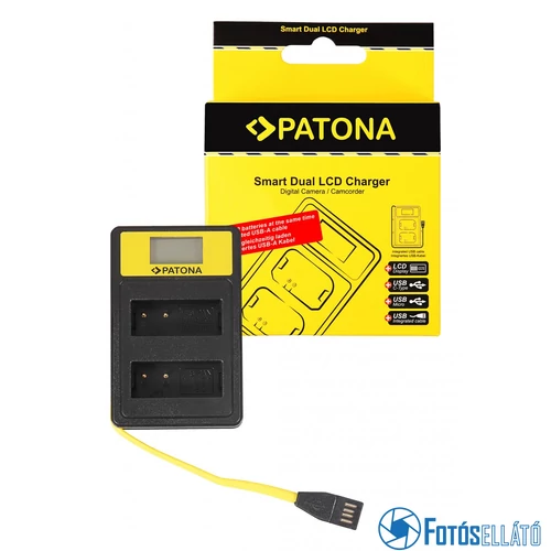 Patona SMART DUPLA LCD USB AKKUMULÁTOR TÖLTŐ PANASONIC DMW-BLG10 CSBLG10MC CS-BLG10MC DMWBLG10 DMW-BLG10