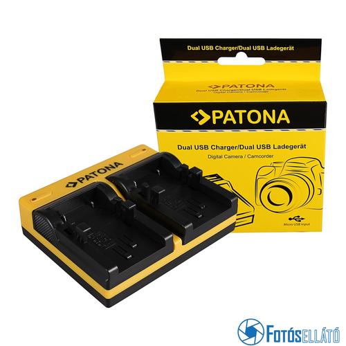 Patona DUPLA AKKUMULÁTOR TÖLTŐ CANON NB-1LH NP-600 DIGITAL ELPH ELPH NB-1LH NP-600 DIGITAL MICRO-USB KÁBELLEL