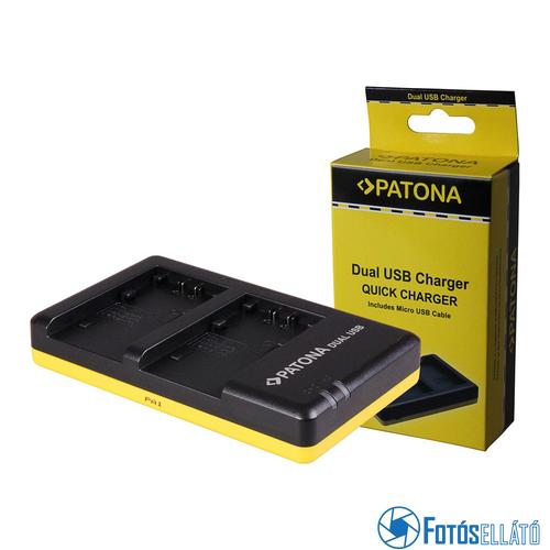 Patona DUPLA - GYORS AKKUMULÁTOR TÖLTŐ SONY NP-FP30 FP50 FP51 MICRO-USB kábel