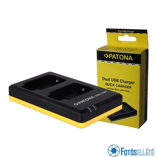 Patona DUPLA - GYORS AKKUMULÁTOR TÖLTŐ SONY NP-BX1, NPBX1 MICRO-USB kábel