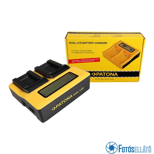 Patona DUPLA LCD USB AKKUMULÁTOR TÖLTŐ SANYO DB-L90 DMX DMXSH1 DMX-SH1 DMXSH11 DMX-SH11 DB-L90 VPC