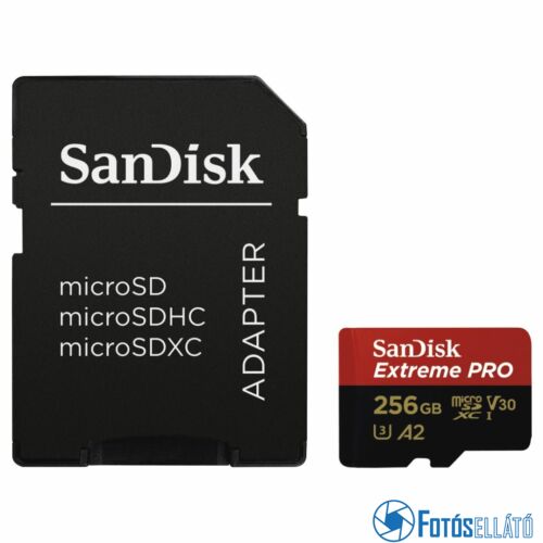 Sandisk 256 gb microsdxc™ mobile extreme pro™ memóriakártya, + adapter, (olvasási seb.: 170mb/s , írási seb.: 90mb/s) uhs-i, v30, a2, c10, u3  + rescue pro deluxe